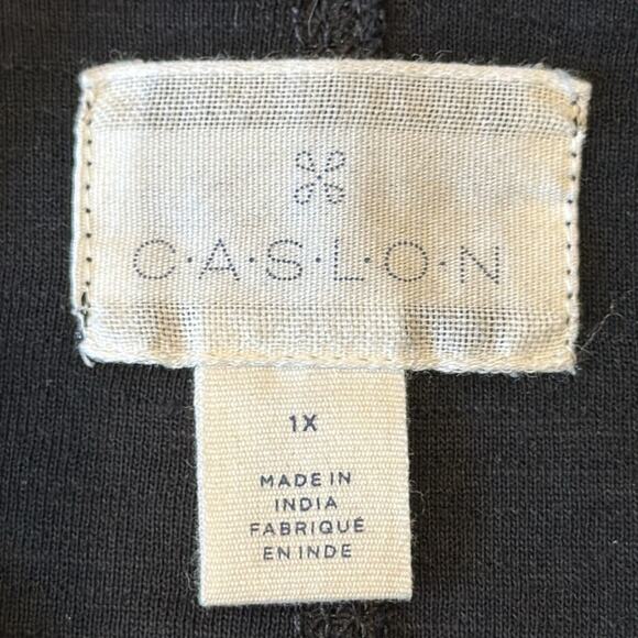 NWT Caslon Women's Drape Collar Knit Blazer Black Size 1X - Picture 11 of 11